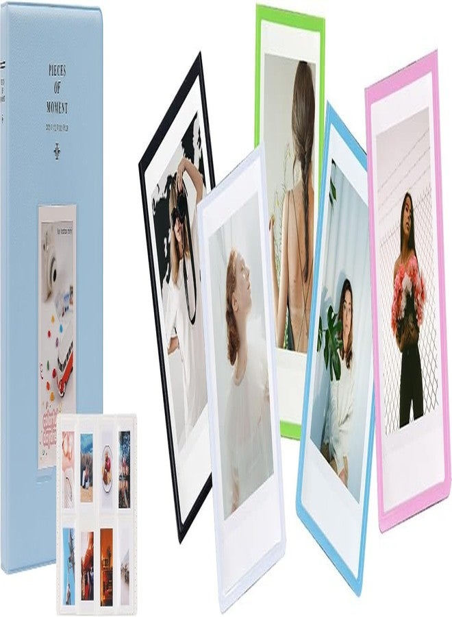 Zenko 128 Pockets Mini Photo Album Compatible with Fujifilm Instax Mini 12 11 9 8 90 25, Polaroid Snap PIC-300, Kodak 3-Inch Film & Magnetic Photo Frames (Light Blue) - Image 1